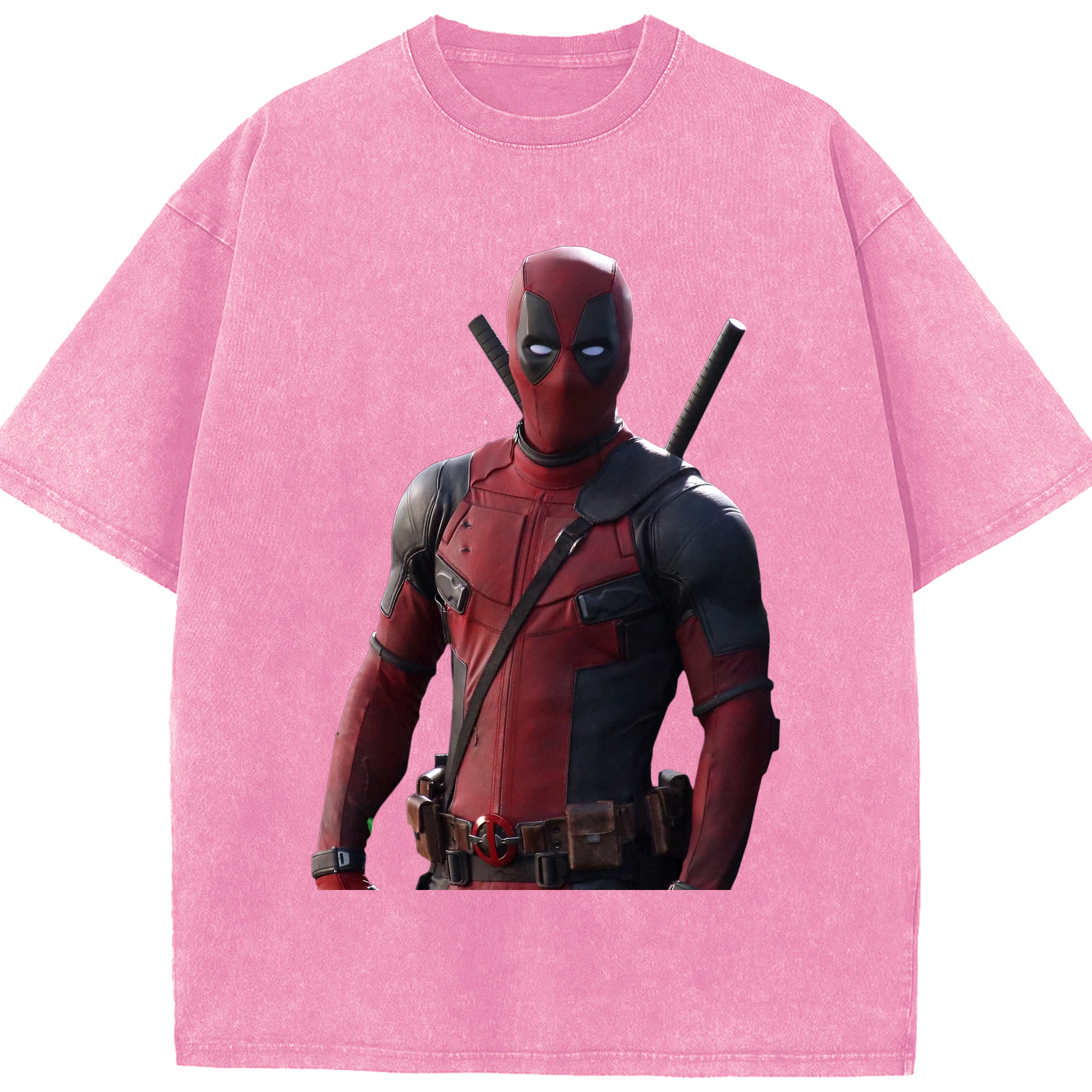 （画像用） Deadpool デッドプール 綿100% ヴィンテージ風 半袖Tシャツ（フロントプリント）
